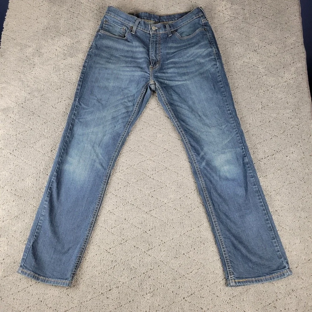 Levis 541 Jeans Mens 32x32 Blue Athletic Fit Taper Stretch Denim Whisker